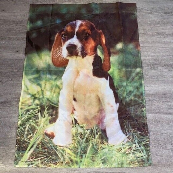 Robert Cushman Hayes Beagle Dog Photograph Garden Flag 28 x 40 - Picture 2 of 2